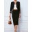 Women's Black Jacket - Elegant Lace Accent blazer, Machine Washable Office & Party Coat, Lightweight Three-Season Outerwear for Women (Spring/Fall/Summer) - Chic Women's Clothing, Versatile Fashion, Round Neckline, Sophisticated Design