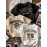 Mother'S Day, Cartoon Love Element Print T-Shirt Three-piece Set, Summer and Spring Short Sleeve Round Neck Casual Top Multi Set, Women'S Clothin