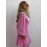 Women's Elegant Pink Floral Print Mini Dress with Peter Pan Collar & Long Sleeves - High-Waisted A-Line Button-Front Machine Washable All-Season Party & Casual Dress