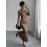 Women's Elegant Leopard Print maxi dress - Long Formal/Party/Office gown, flared hem, All-Season Chic, Non-See-Through Fabric for Everyday, Dates, Events - Elegant Women's Clothing