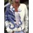 Women's 3D Printed Octopus Cardigan - Fashion All-Over Blue & White Tentacle Design, Button Front Round Neck Sweater for All-Season Wear, Casual Wear, Stylish Outerwear, Bold Pattern, Textured, Comfortable Fit