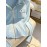 [Elegant Cardigan] Chic Elegant High-Neck Zip-Up Cardigan for Women | Long Sleeve Sweater with Chain Detail, Solid Blue, Perfect for Fall/Winter